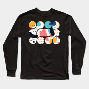 Abstract Shapes in Pastel Colors Long Sleeve T-Shirt